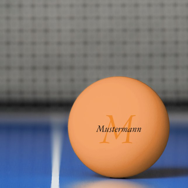 Balle De Ping Pong 3 étoiles personnalisées avec monogramme (Filet)