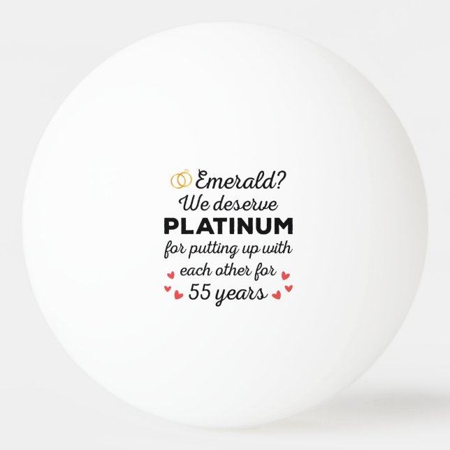 Balle De Ping Pong 55e anniversaire du Mariage I - Emerald Funny Coup (Devant)