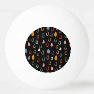 Balle De Ping Pong Abstraite goutte de pluie boho, doodle tribal.