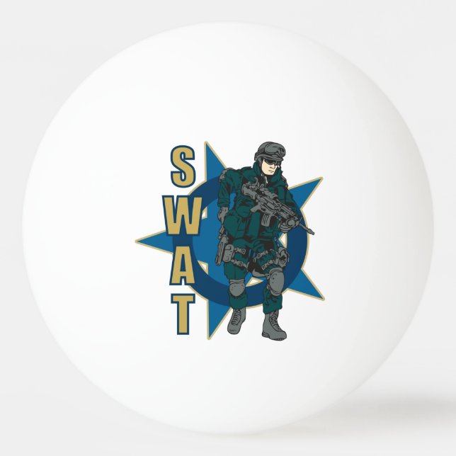 Balle De Ping Pong Agent de police SWAT (Devant)