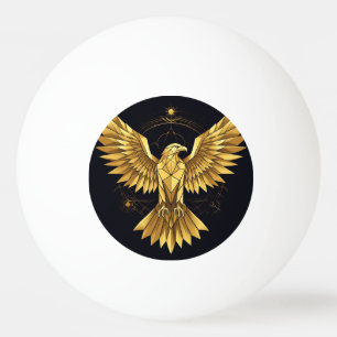 Balle De Ping Pong Aigle Géométrique Doré