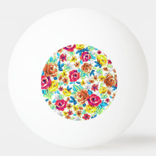 Balle De Ping Pong Aimant de voiture à motifs de roses vintage coloré