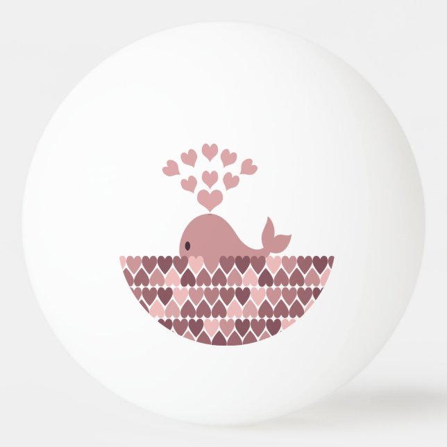 Balle De Ping Pong Aimer baleine rose (Devant)