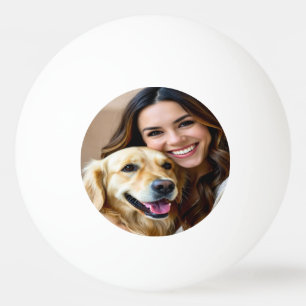 Balle De Ping Pong Ajouter une photo de Golden Retriever Personnalise