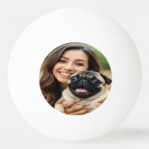 Balle De Ping Pong Ajouter une photo de Pug Personnaliser Personnalis