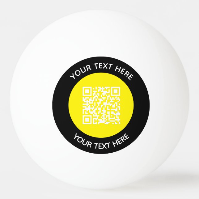 Balle De Ping Pong Ajouter votre propre ronde QR Code texte Analyse M (Devant)