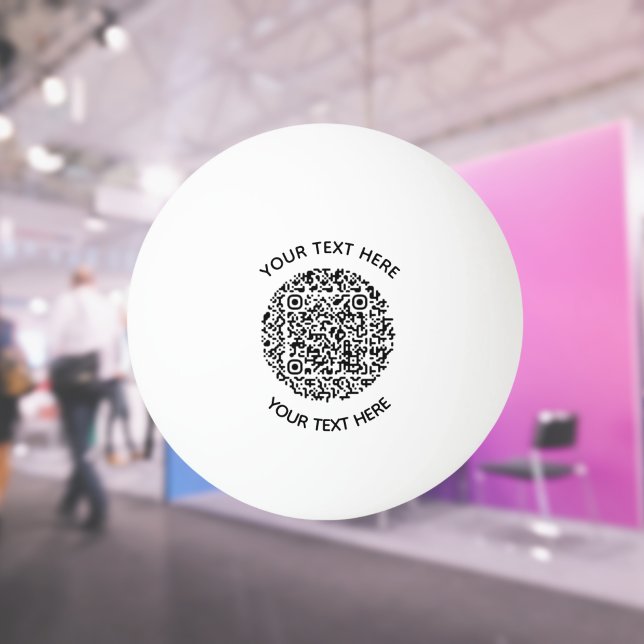 Balle De Ping Pong Ajouter votre propre ronde QR Code texte Scan Mini (Add your own round QR Code text Scan Minimal lost Ping Pong Ball)