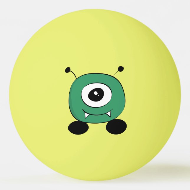 Balle De Ping Pong Alien vert drôle mignon (Devant)