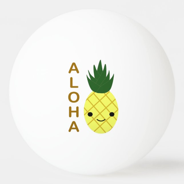 Balle De Ping Pong Aloha Cute Kawaii Ananas (Devant)