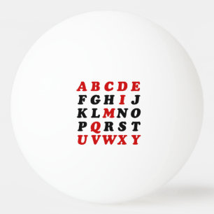 Balle De Ping Pong Alphabet anglais