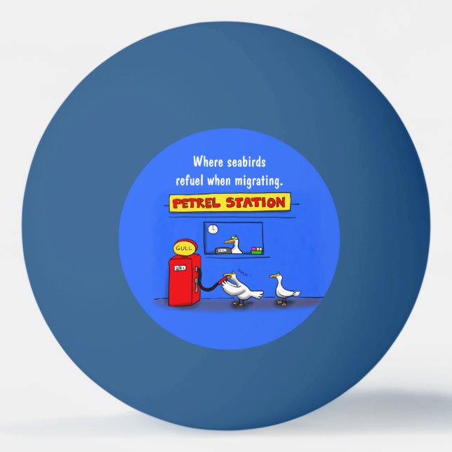 Balle De Ping Pong Amusant goéland de mer petrel caricature humour (Devant)