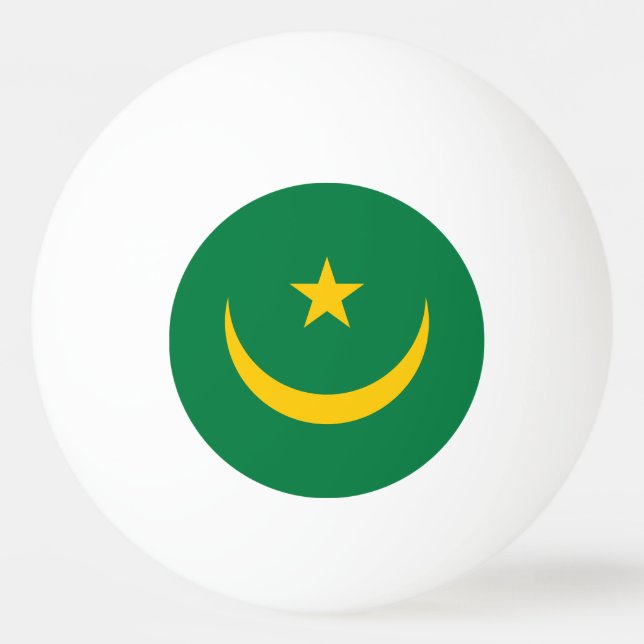 Balle De Ping Pong Ancien drapeau de Mauritanie (Devant)