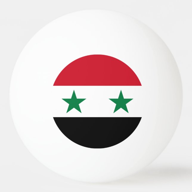 Balle De Ping Pong Ancien drapeau de Syrie (Devant)