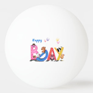 Balle De Ping Pong Anniversaire Ping Pong Ball Cadeau avec Bears Part