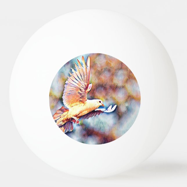 Balle De Ping Pong aquarell dove (Devant)