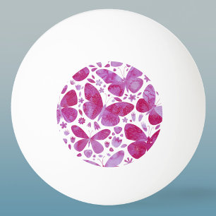 Balle De Ping Pong Aquarelle papillon