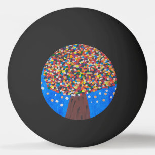Balle De Ping Pong Arbre coloré Abstrait