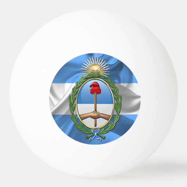Balle De Ping Pong Armoiries de l'Argentine (Devant)