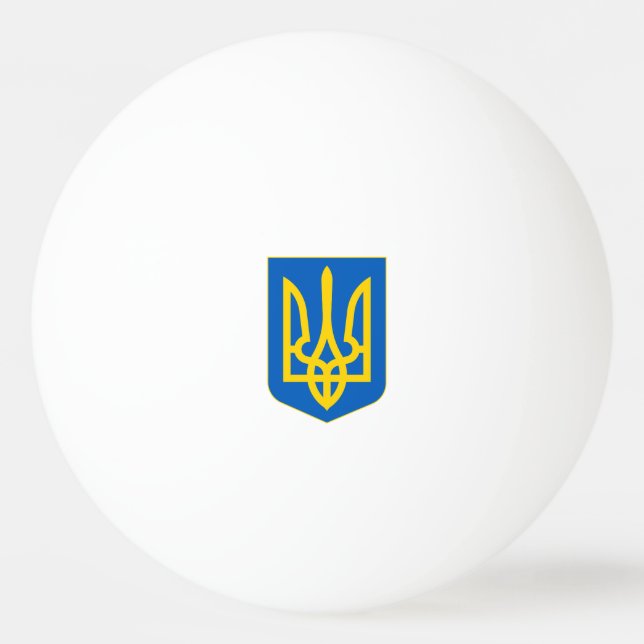 Balle De Ping Pong Armoiries de l'Ukraine (Devant)