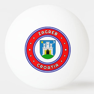 Balle De Ping Pong Armoiries de Zagreb Croatie