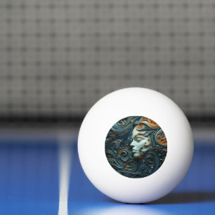Balle De Ping Pong Art 3D de la femme Lune