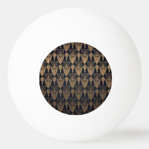 Balle De Ping Pong Art Déco Black Gold : Retro.