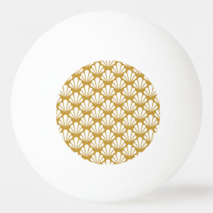 Balle De Ping Pong Art Déco, motif aux motifs géométriques et fleuris