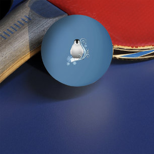 Balle De Ping Pong Art Nouveau Flocons de Neige Manchot Hiver Fantais