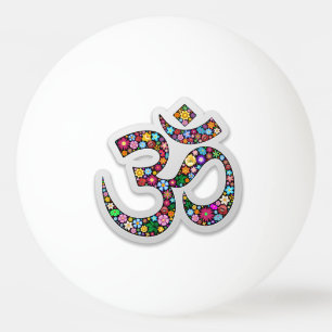 Balle De Ping Pong Art symbolique floral Namaste