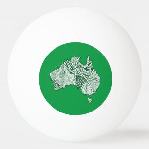 Balle De Ping Pong Australie Carte Souvenir Art