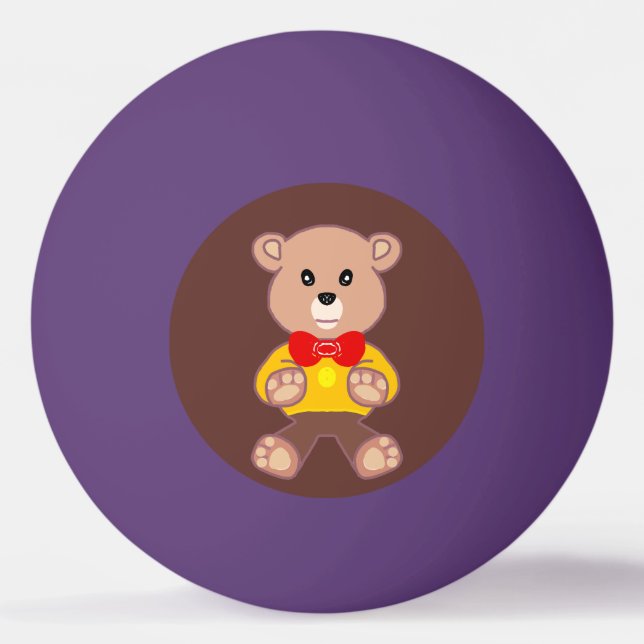 Balle De Ping Pong Auteur K.E.C. Teddy Bear Ping Pong Ball (Devant)
