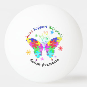 Balle De Ping Pong Autism Butterfly
