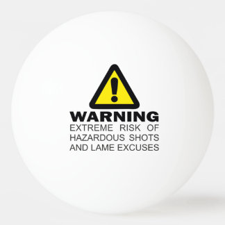 Balle De Ping Pong Avertissement risques extrêmes, tir à l'arme à feu