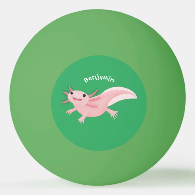 Balle De Ping Pong axolotl rose pâle (Devant)