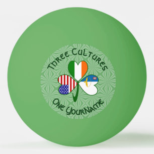 Balle De Ping Pong Azores Irlande USA Trèfle Drapeau Personnalisé