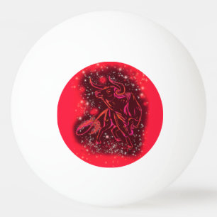 Balle De Ping Pong Bague Magic Red Neon - Nuit étoilée Extraordinaire