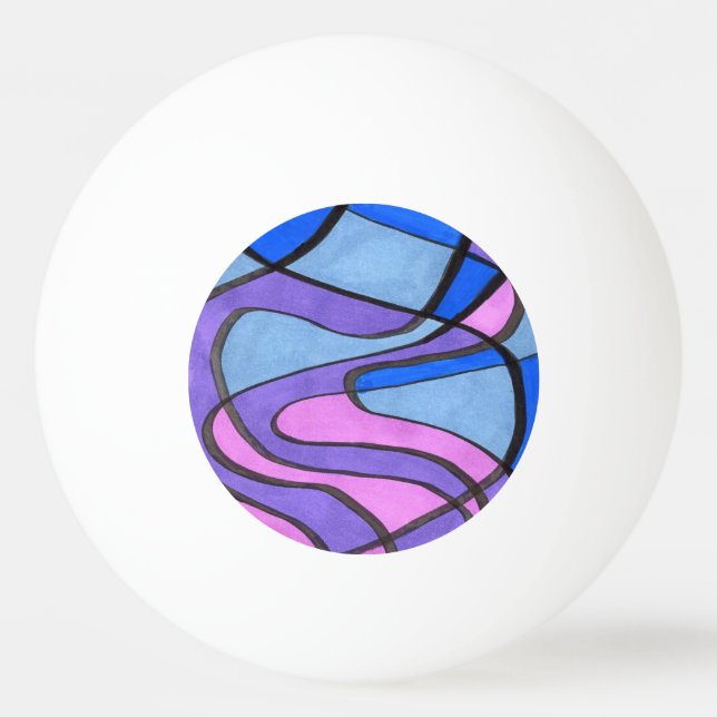 Balle De Ping Pong Bal de ping-pong Abstrait "Matin Cool" (Devant)