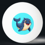 Balle De Ping Pong Baleine de dessin animé joyeuse nageant<br><div class="desc">Baleine de dessin animé vibrante et heureuse nageant parmi les coraux colorés et la vie marine sous la surface de l'océan,  parfaite pour les médias pour enfants ou les projets sur le thème de l'océan.</div>