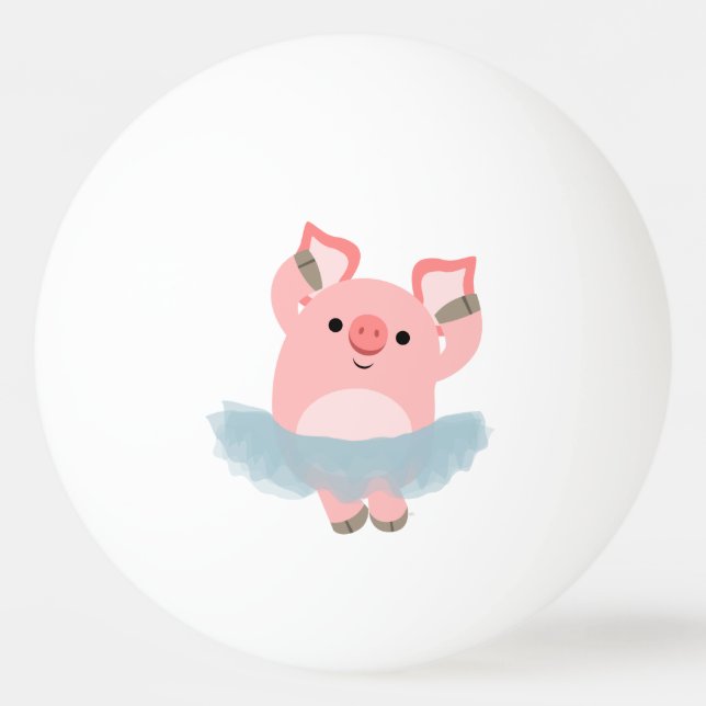 Balle De Ping Pong Ballerina Cartoon Ballerina Pig Ping Pong Ball (Devant)