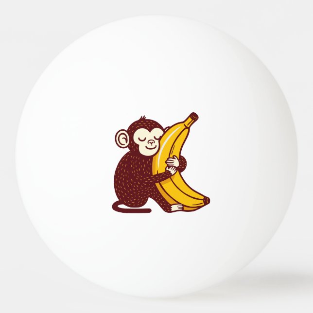 Balle De Ping Pong Banane d'amour de singe (Devant)