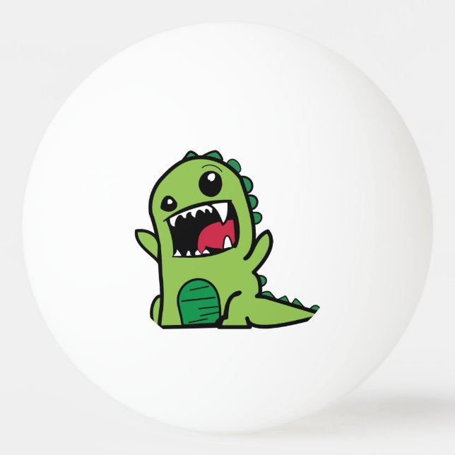 Balle De Ping Pong Bande dessinée de dinosaure de bébé (Dos)