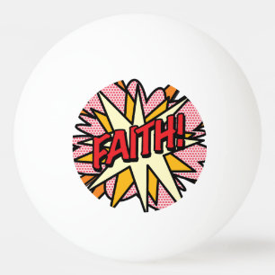 Balle De Ping Pong Bande dessinée de foi en pop art cool et amusante