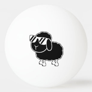 Balle De Ping Pong Bande dessinée mignonne de moutons noirs