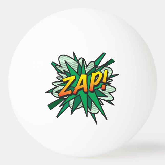 Balle De Ping Pong Bande dessinée moderne cool drôle ZAP (Dos)