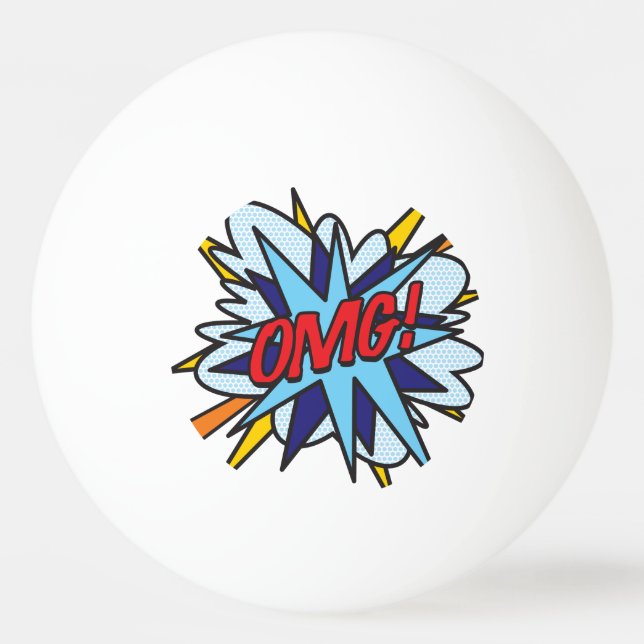 Balle De Ping Pong Bande dessinée Pop Art OMG (Dos)
