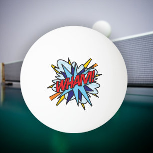 Balle De Ping Pong Bande dessinée Pop Art WHAM BANG