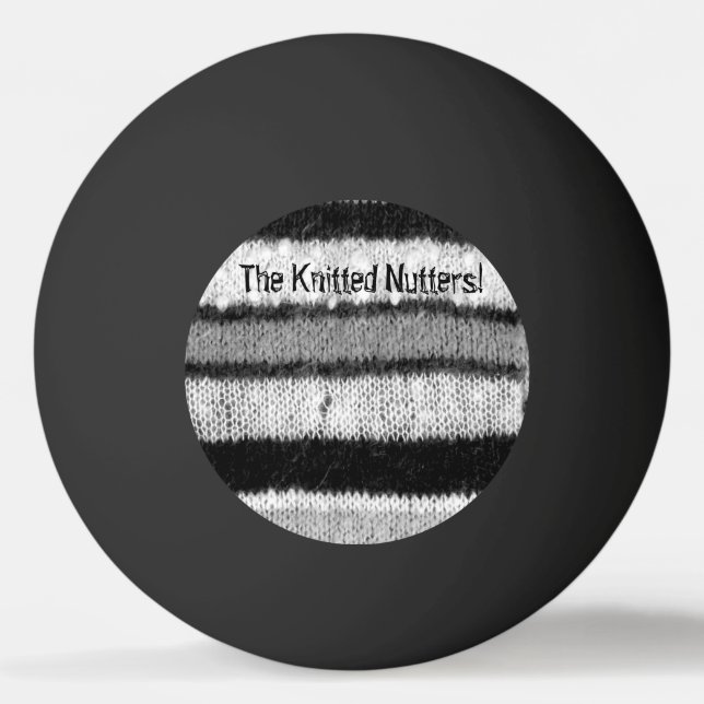 Balle De Ping Pong bandes noires et blanches tricotées (Devant)