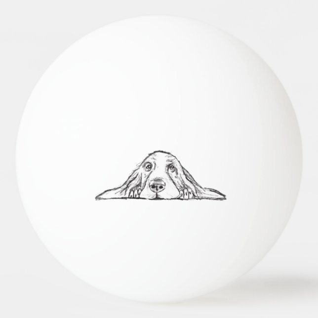 Balle De Ping Pong basset blanc (Devant)