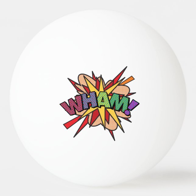 Balle De Ping Pong BD WHAM Drôle Moderne Cool (Devant)