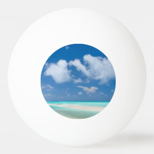 Balle De Ping Pong Beautiful white sables beach and turquoise ocean